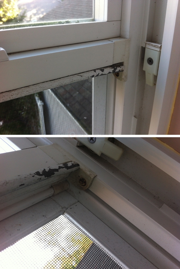 User submitted photos of window hardware.