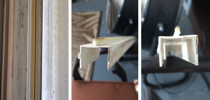 User submitted photos of patio door hardware.