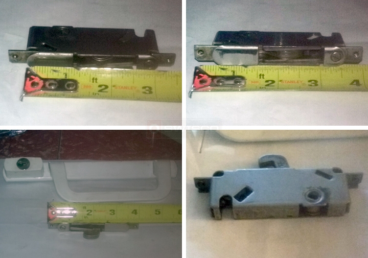User submitted photos of patio door hardware.