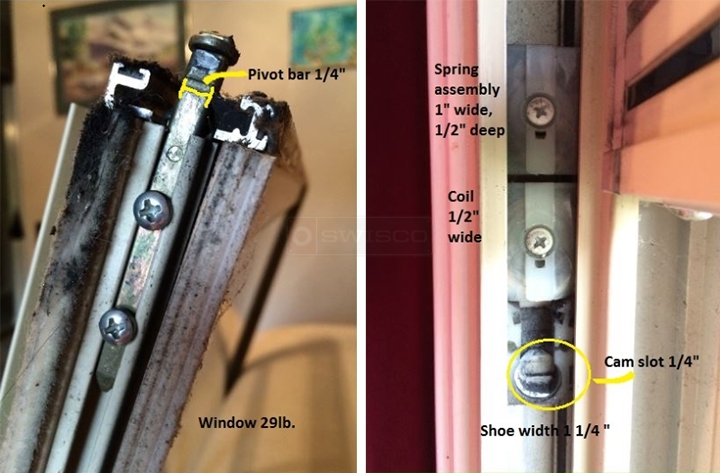 User submitted photos of window hardware.