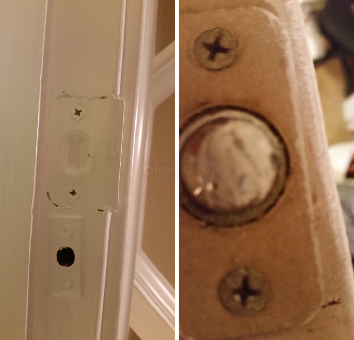 User submitted photos of french door hardware.