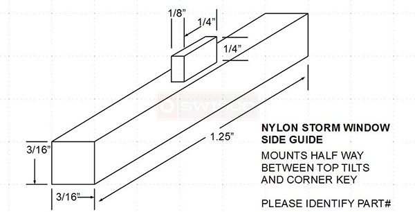 User submitted a diagram of storm window hardware.