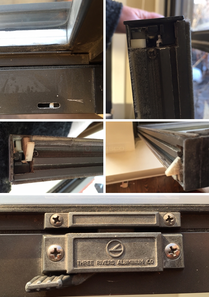 User submitted photos of window hardware.