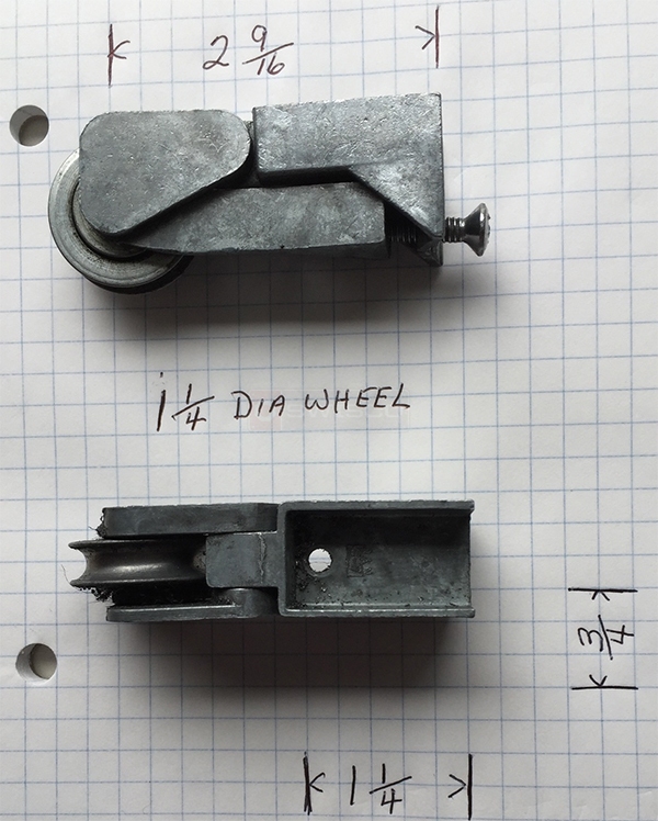 User submitted a photo of a patio door roller.