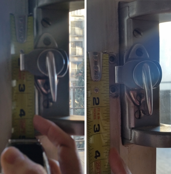 User submitted photos of patio door hardware.