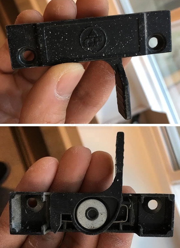 User submitted photos of a window lock.