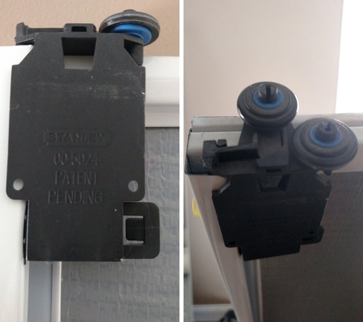 User submitted photos of a mirror closet door roller.