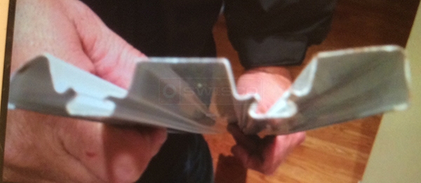 User submitted a photo of a mirror door track.