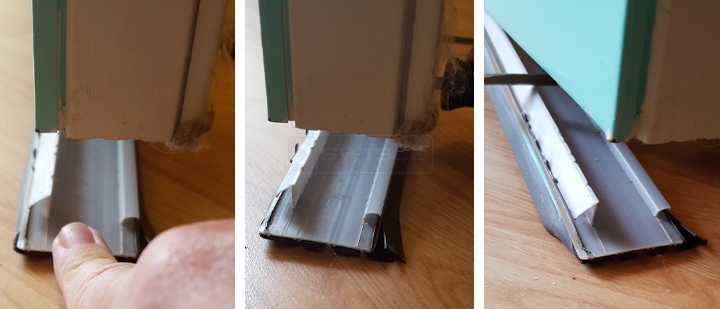 User submitted photos of a door sweep.