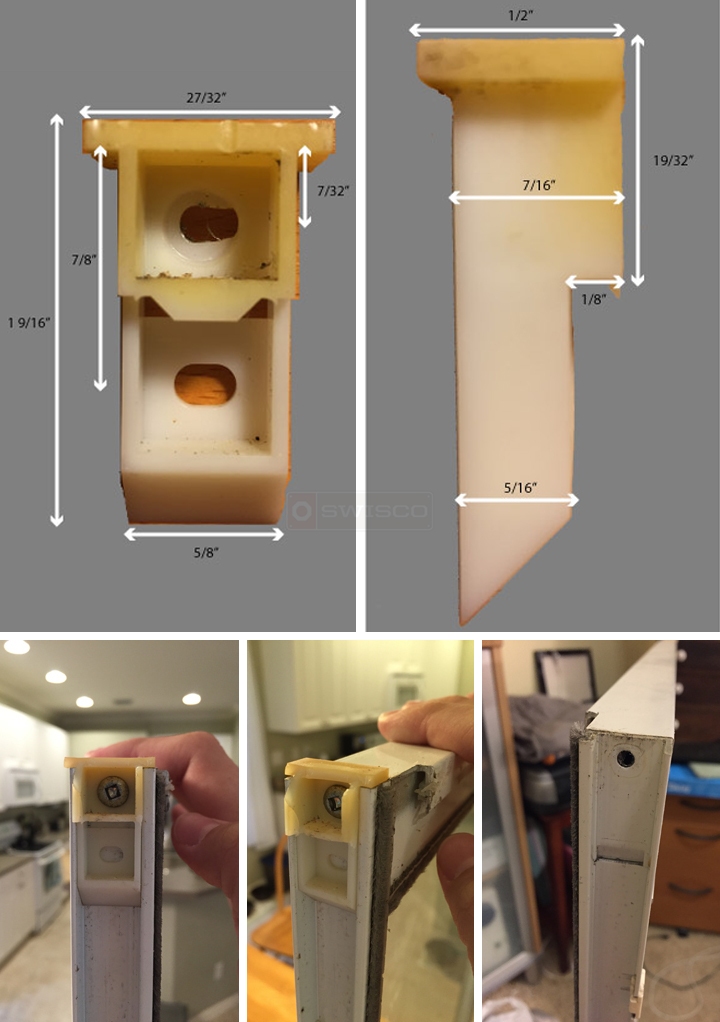 User submitted photos of a top sash guide.