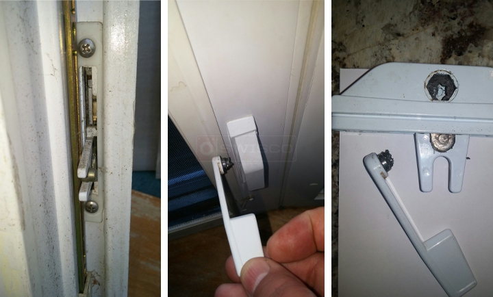 User submitted photos of a window lock.