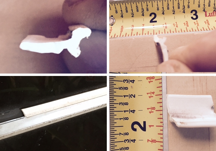 User submitted photos of a glazing bead.