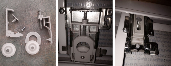 User submitted photos of a closet door roller.