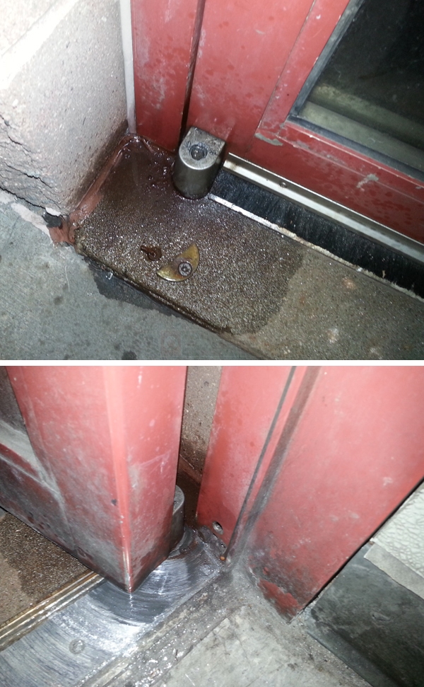 User submitted photos of a commercial door hinge.