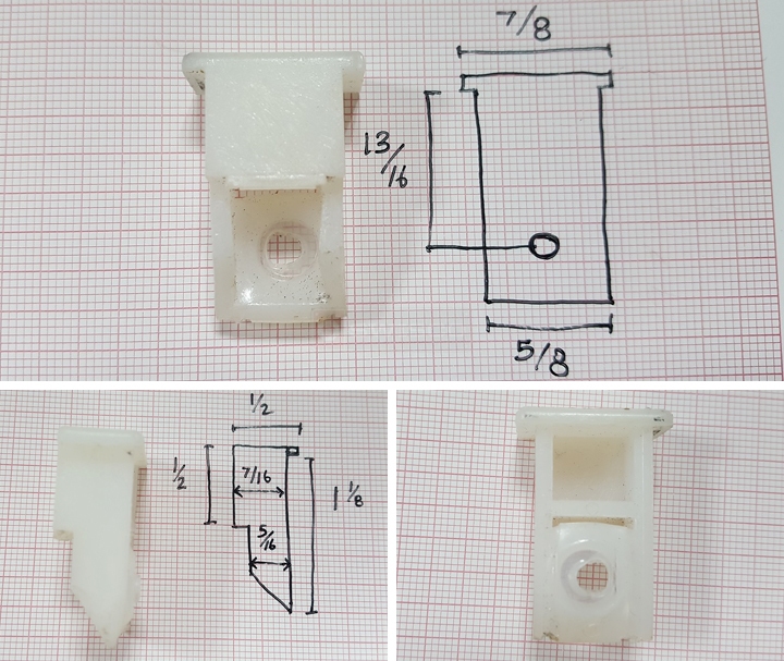 User submitted photos of a top sash guide.