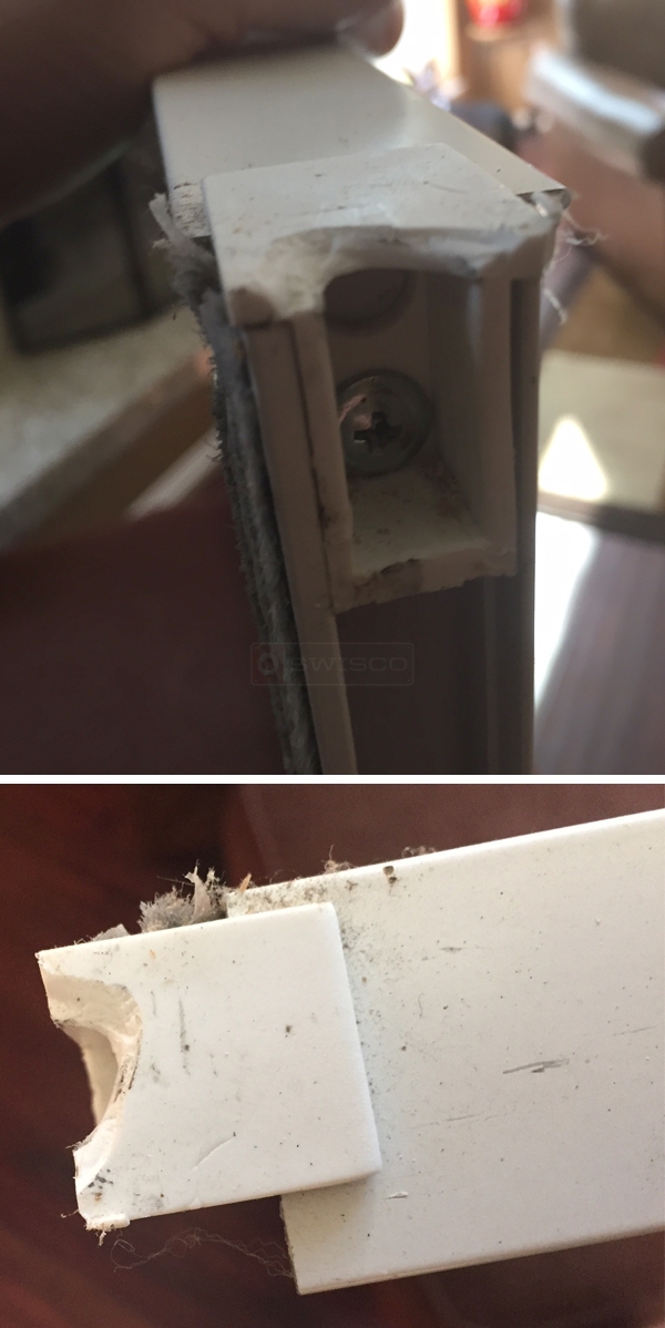 User submitted photos of a top sash guide.