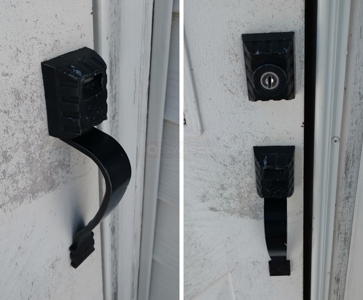 User submitted photos of a storm door handle.