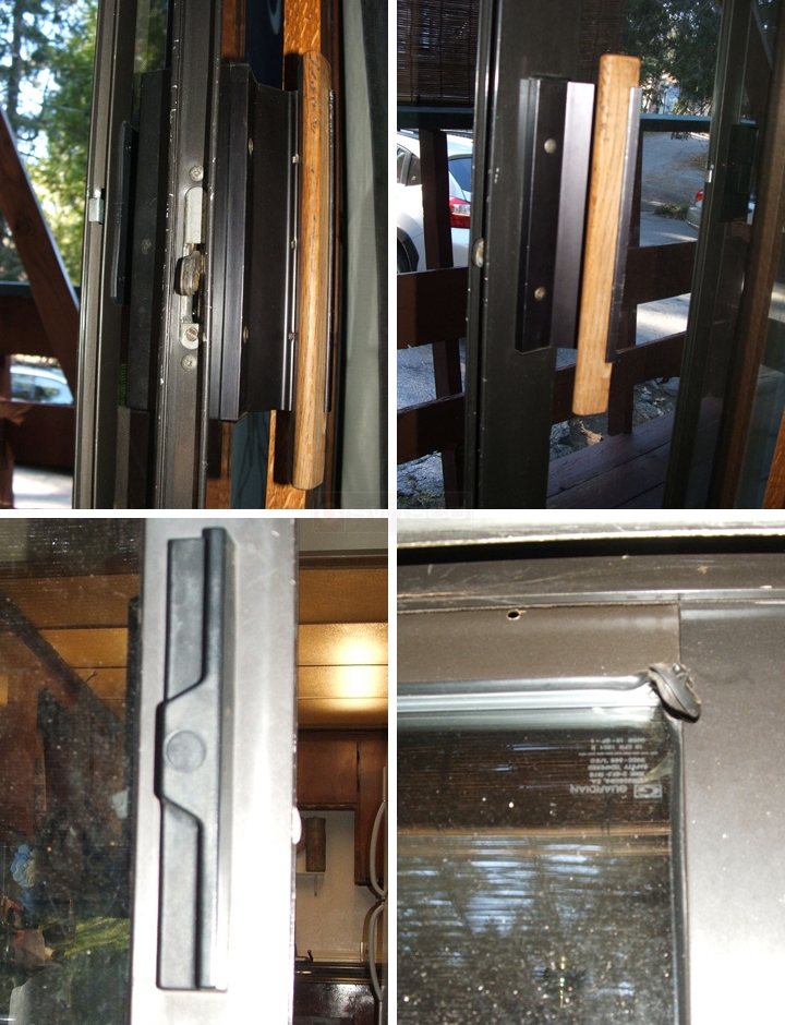 User submitted photos of patio door hardware.