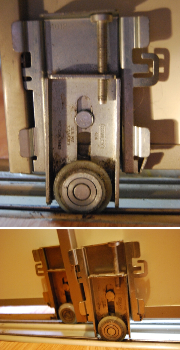 User submitted photos of a closet door roller.