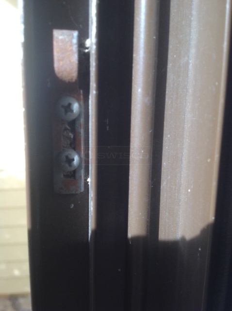 User submitted a photo of patio door hardware.