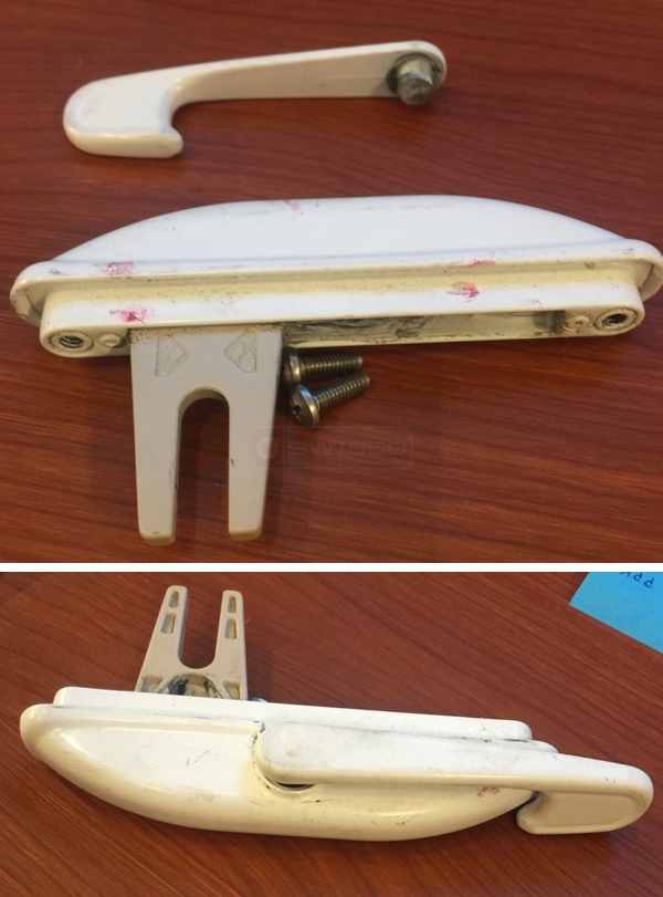 User submitted photos of window hardware.