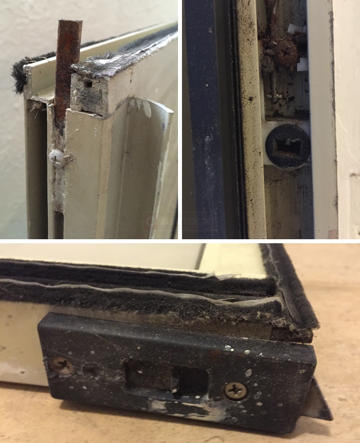 User submitted photos of window hardware.