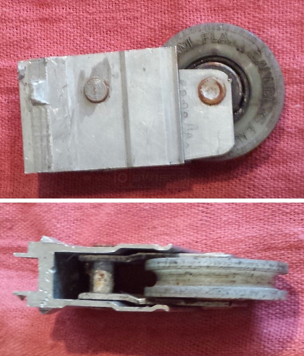 User submitted photos of a patio door roller.