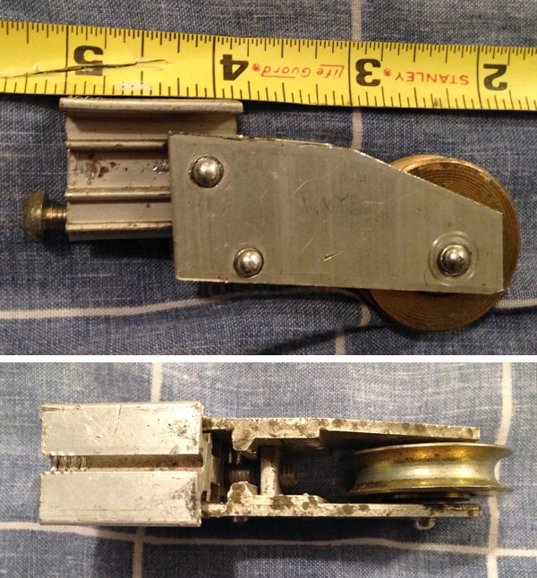 User submitted photos of a patio door roller.