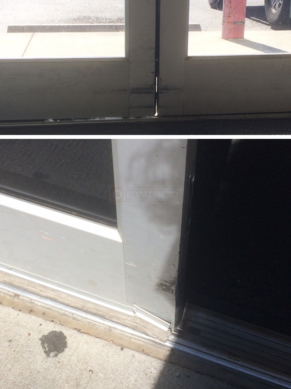 User submitted photos of commercial door hardware.