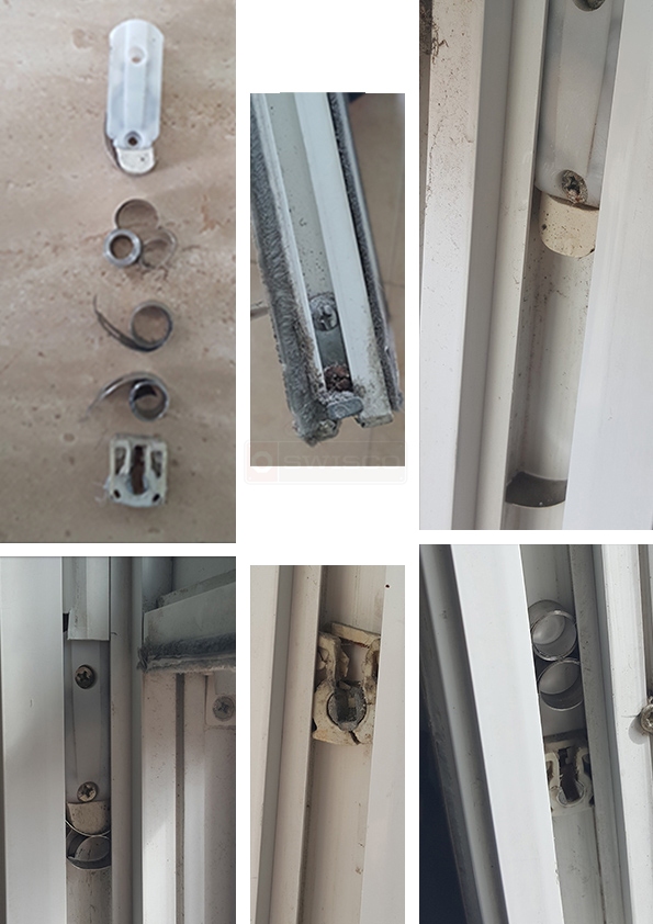 User submitted photos of window hardware.