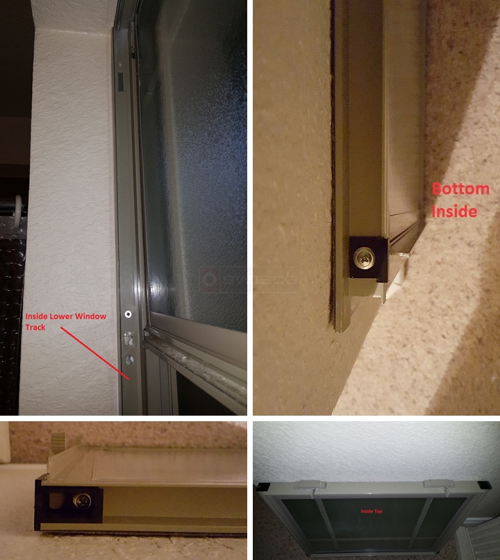 User submitted photos of window hardware.