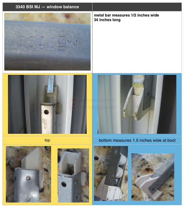 User submitted photos of a window balance.