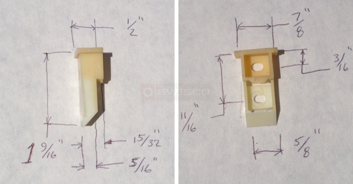 User submitted photos of a top sash guide.