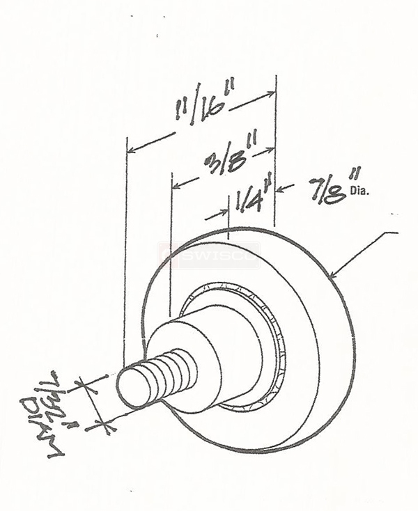 User submitted a diagram of a drawer roller.