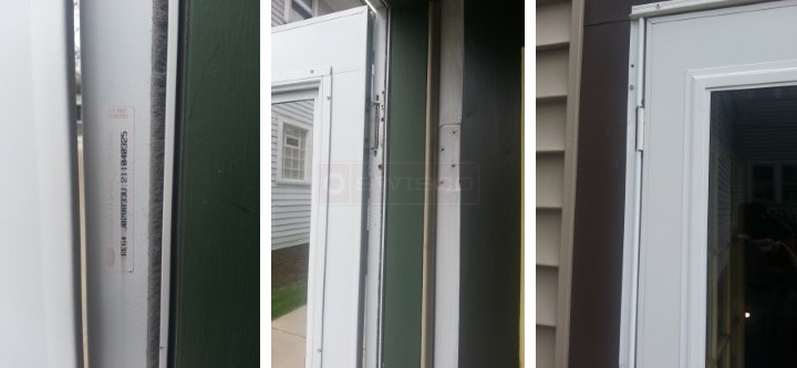 User submitted photos of storm door hardware.