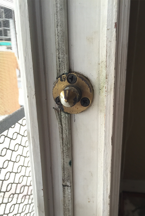 User submitted a photo of a patio door lock keeper.
