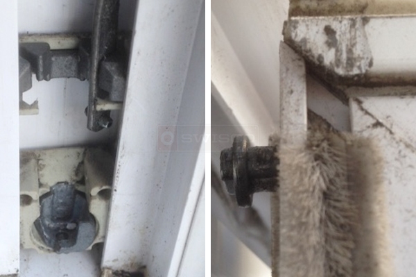 User submitted photos of window hardware.