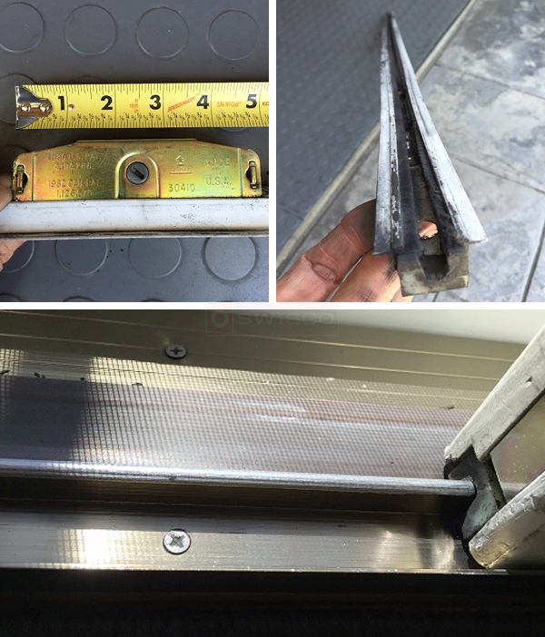 User submitted photos of patio door hardware.