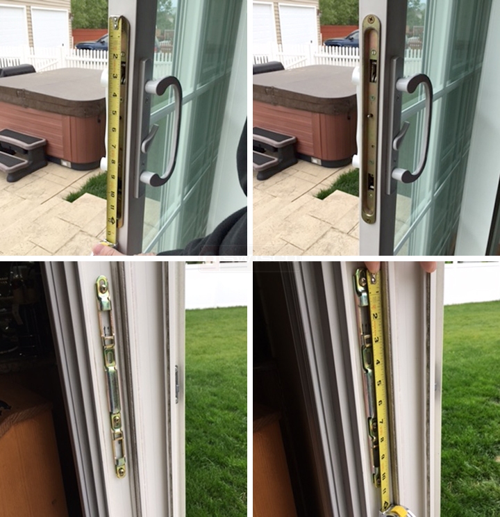 User submitted photos of patio door hardware.