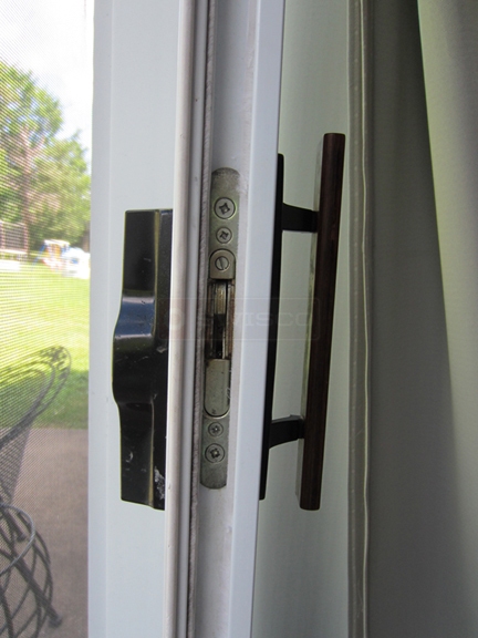 User submitted a photo of patio door hardware.