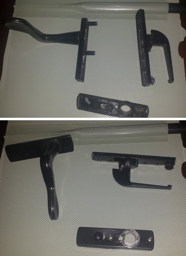 User submitted photos of a door handle set.