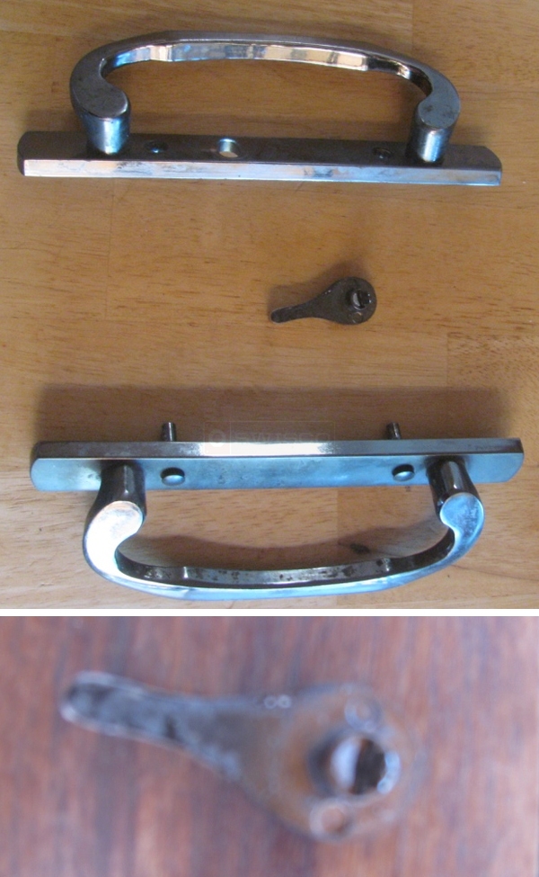 User submitted photos of patio door hardware.