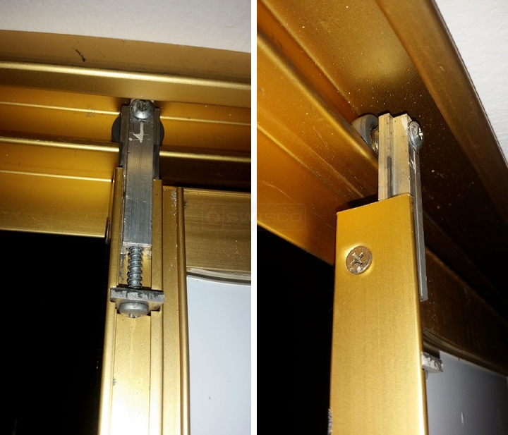 User submitted photos of a closet door roller.