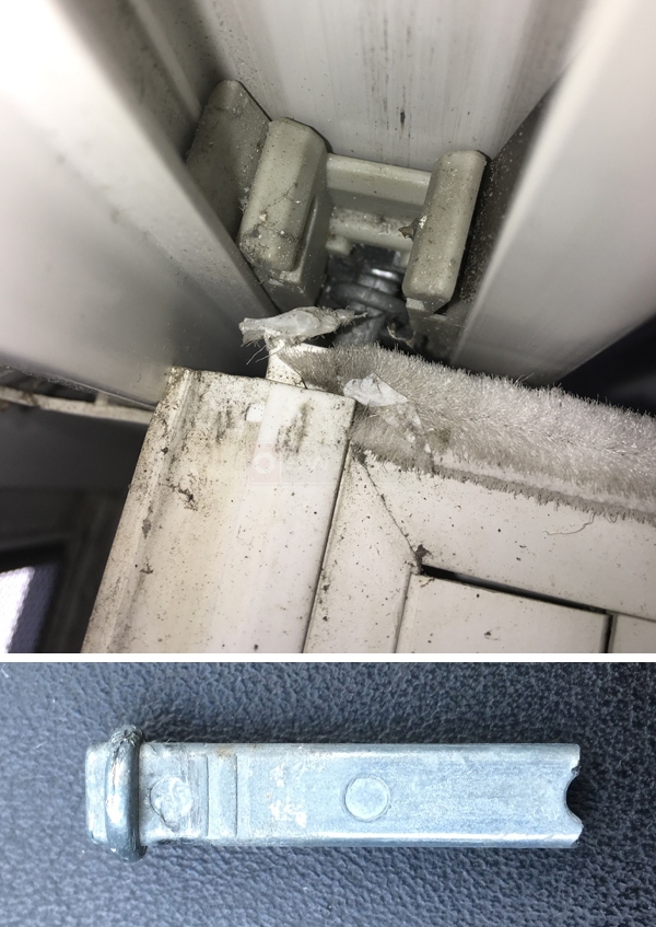 User submitted photos of window hardware.