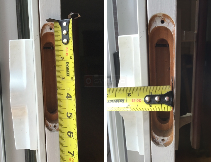 User submitted photos of patio door hardware.