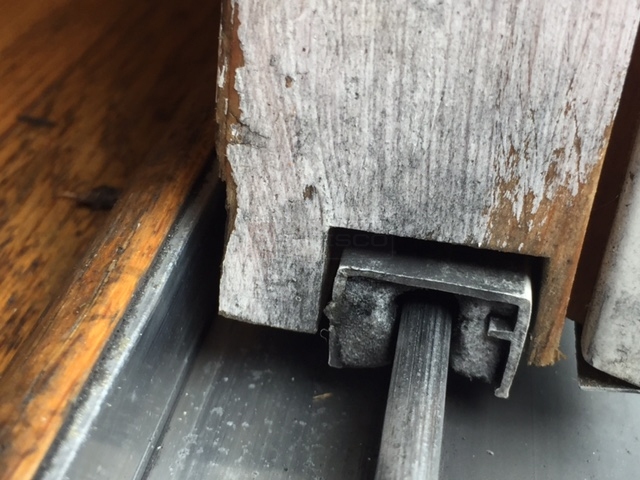 User submitted a photo of patio door hardware.