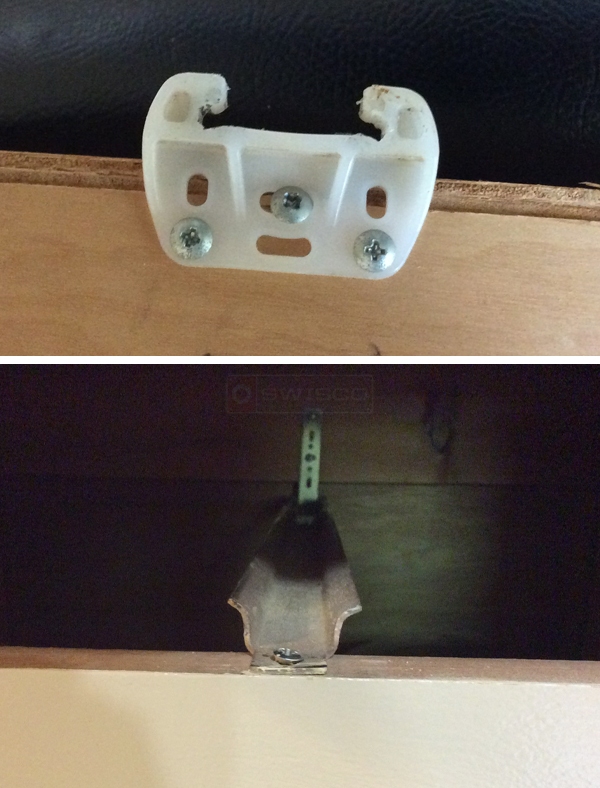 User submitted photos of drawer hardware.