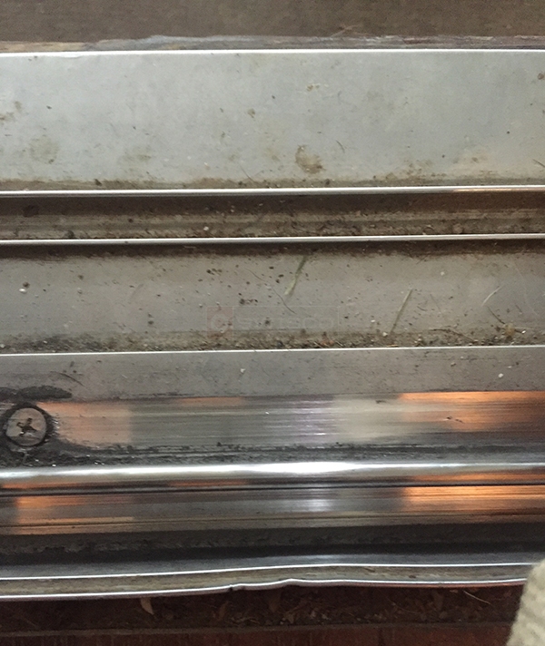 User submitted a photo of patio door track.