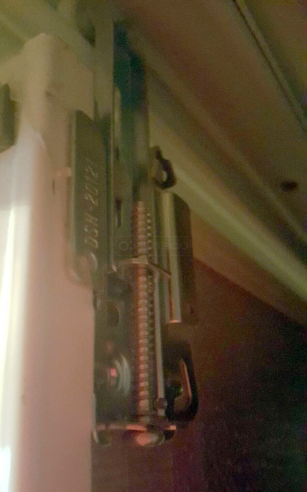 User submitted a photo of closet hardware.
