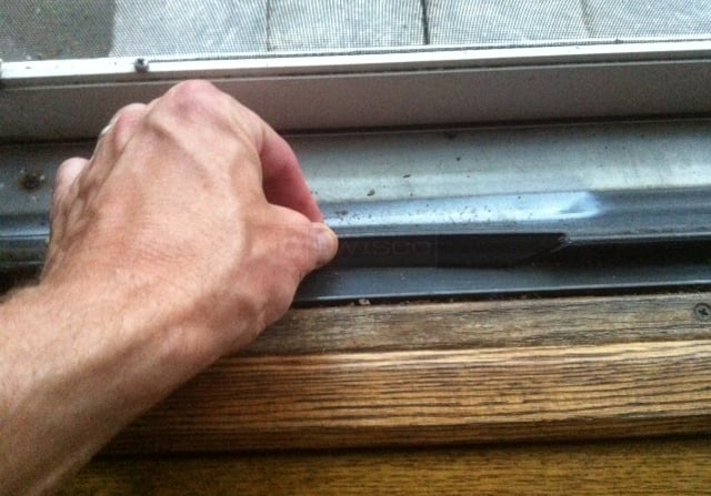 User submitted a photo of patio door track.